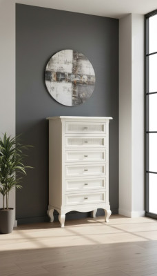 Comò in legno stile italiano mobili di lusso bianchi nuovi