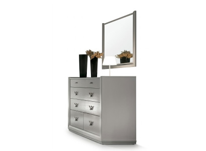 Comò Specchio Armadio Scaffale Consolle Mobile Armadio in Legno Italy Set 2 pezzi.