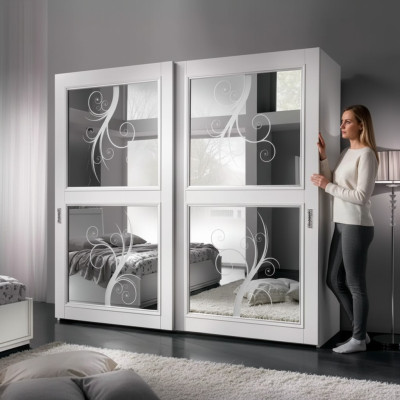 Camera da letto Mobili Italia Armadio in legno Massello Armadio Bianco Nuovo