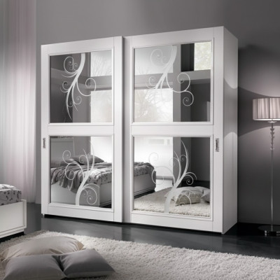 Camera da letto Mobili Italia Armadio in legno Massello Armadio Bianco Nuovo
