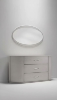 Camera da letto in legno, moderna, di lusso, design italiano, cassettiera, mobili classici.