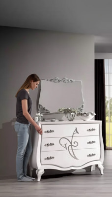 Mobiletto credenza design di lusso armadi in legno bianco moderni nuovi