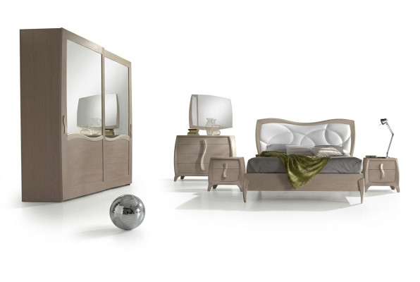 Letto 2x Comodini 6 pezzi Camera da letto Set Design Moderno Mobili di lusso Nuovo