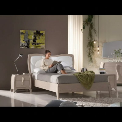 Design letto 2x comodini 3 pezzi. Camera da letto set completo di lusso.