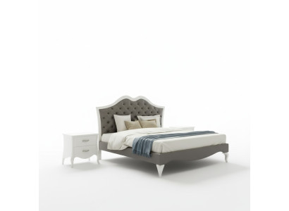 Letto Set camera da letto Letto 2x Comodino Moderno Mobili italiani 3 pezzi