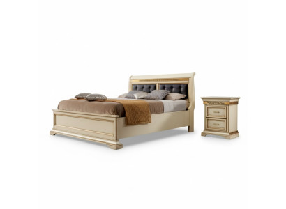 Letto 2x Comodini 3 pezzi. Set camera da letto Designer-lusso Completi.