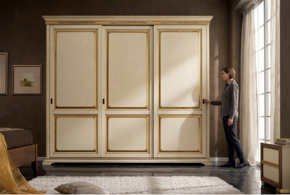 Armadio in legno Armadio Camera da letto Mobili Design Armadi Beige