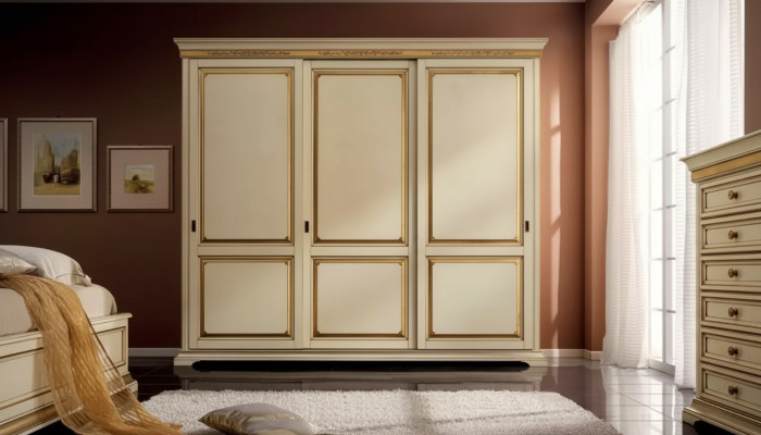 Armadio in legno Armadio Camera da letto Mobili Design Armadi Beige