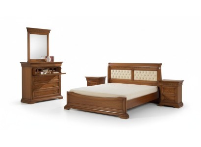 Letto Letto 2x Comodini Design in Legno Letti Camera da Letto 5 pz. Set