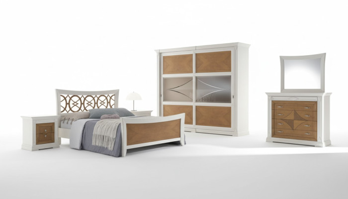 Classico set da letto composto da 6 pezzi per sogni elevate.