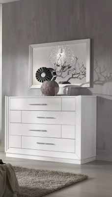 Comò moderno, set di 2 pezzi. Stile moderno comò specchio mobili italiani.