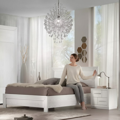 Design camera da letto 3 pezzi Letto 2 comodini Moderno lusso Set Mobili Nuovo