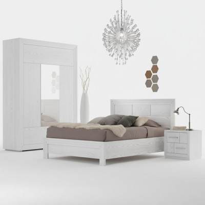 Design camera da letto 3 pezzi Letto 2 comodini Moderno lusso Set Mobili Nuovo