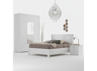 Design camera da letto 3 pezzi Letto 2 comodini Moderno lusso Set Mobili Nuovo