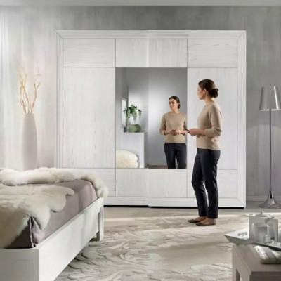 Armadio Bianco Armadio in Legno Design Camera da Letto Moderno Mobili Nuovi