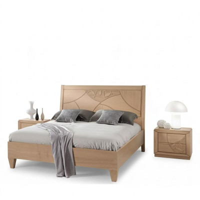 Design camera da letto 3 pezzi. Letto 2 comodini Moderno Set letti di lusso
