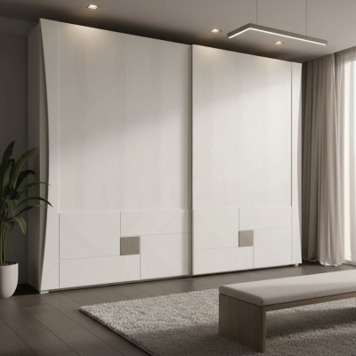 Armadio in legno di design per la camera da letto in stile italiano nuovo