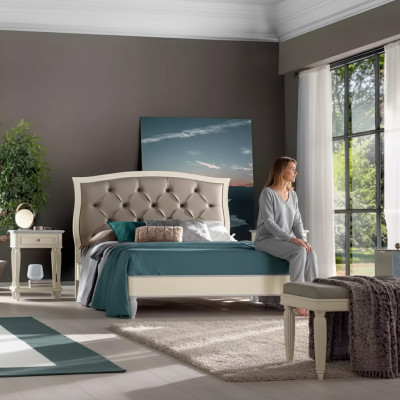 Letto 2x comodini 3 pezzi. Camera da letto set Design Moderno di lusso Gruppo