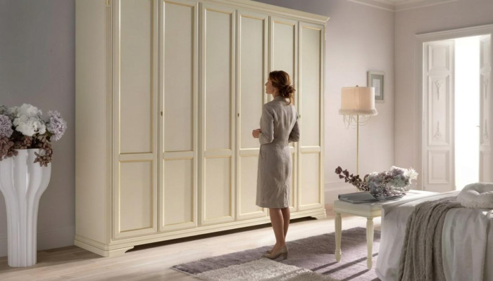 Armadio beige mobili di lusso Arredamento italiano Camera da letto