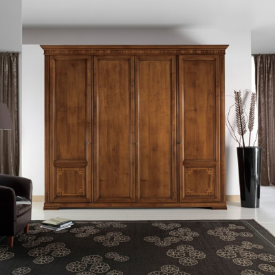 Armadio guardaroba Armadio di lusso in legno Design Mobili Camera da letto Marrone Nuovo