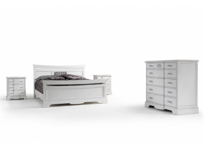 Letto 2x Comodini 4 pezzi Set camera da letto Moderna camera da letto di lusso Nuova