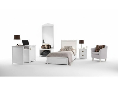 Camera da letto Letto Comodino Scrivania Specchiera Gruppo Set 4 pezzi.