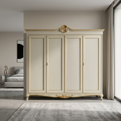 Mobili classici Libreria Armadio Camera da letto Design italiano Legno Nuovo