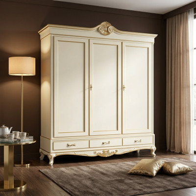 Stile classico Armadio in legno Armadio Appendiabiti Camera da letto Nuovo
