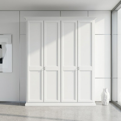 Armadio guardaroba in stile Art déco in legno, mobili classici per la camera da letto.