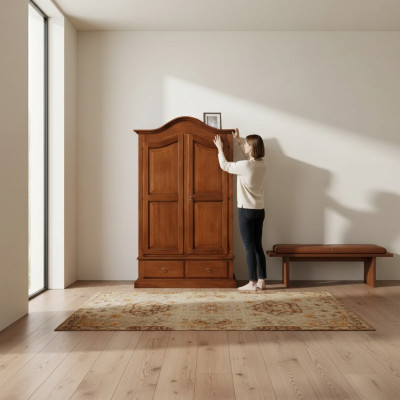 Camera da letto Armadio di lusso Moderno Design mobili italiani Marrone Nuovo