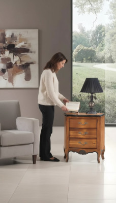 Comodino con 3 cassetti mobile in legno design mobili italiani nuovi