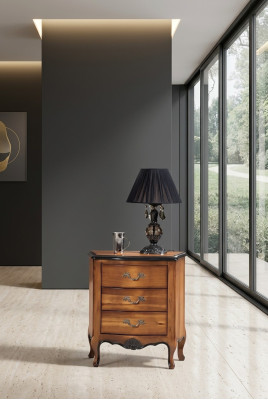 Comodino con 3 cassetti mobile in legno design mobili italiani nuovi