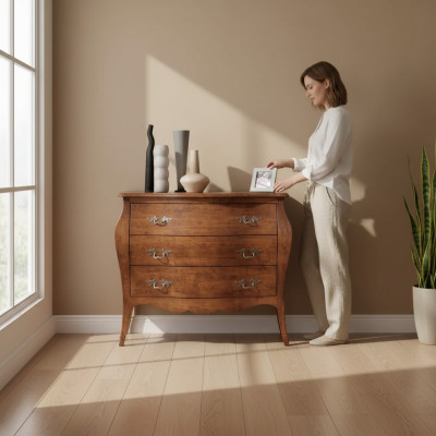 Mobili di design Comò Armadio Marrone Lusso Legno Mobili Italiani Nuovi
