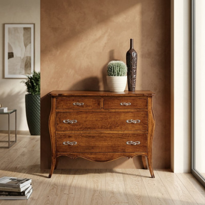 Mobili di design italiani, cassettiera, armadio marrone, mobili di lusso in legno nuovi.