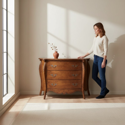 Comò marrone stile italiano in legno mobili classici design di mobili nuovi