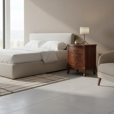 Comodino di lusso in legno comodini tavolo consolle stile classico marrone