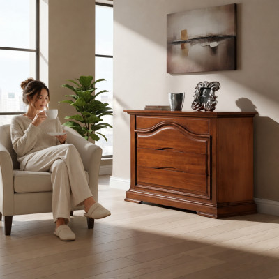 Comò in legno Design Armadio Comodini Armadi Classici Mobili in Legno Nuovi