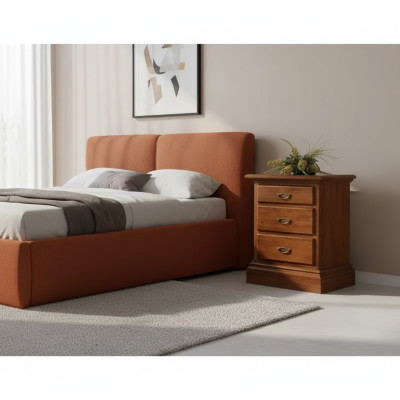 Comodino Design Tavolo Mobili Legno Camera da letto Tavolino Marrone Nuovo