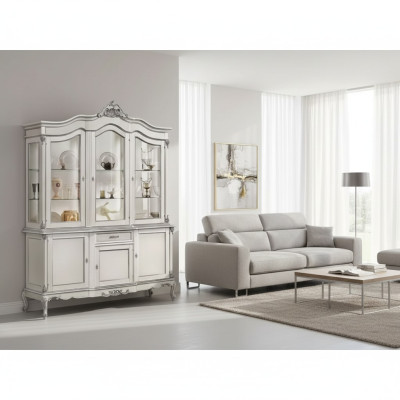 Vetrina in vetro Armadio in legno massello Vetrina Credenza Mobili per il soggiorno italiano Nuovi