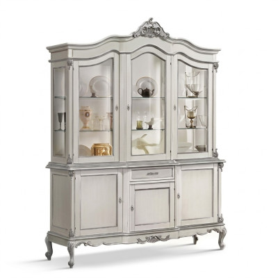 Vetrina in vetro Armadio in legno massello Vetrina Credenza Mobili per il soggiorno italiano Nuovi