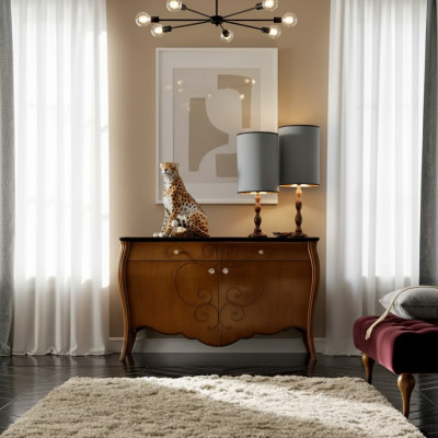 Credenza in legno marrone Comodini Mobili italiani Arredi mobili Armadi