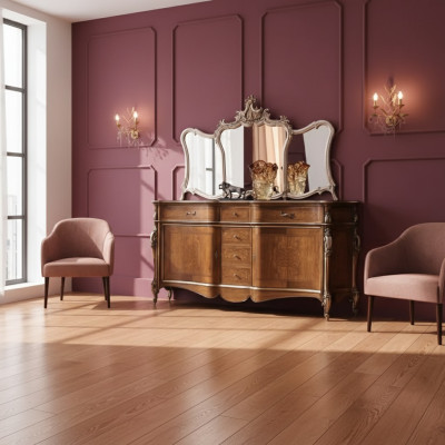 Madia con specchio Mobile ingresso Soggiorno Mobili Design Armadio Marrone Nuovo
