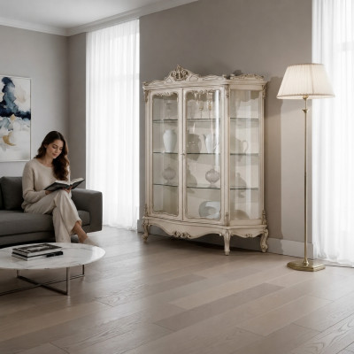 Vetrina in vetro mobile vetrina soggiorno in legno credenza mobili di lusso nuovi