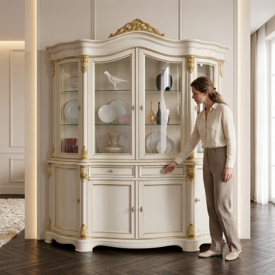 Vetrina Mobile di lusso italiano Vetrina Anfora Armadio Design in vetro
