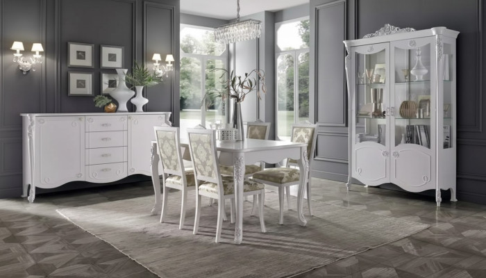 Tavolo da pranzo 4 sedie Sedia Sala da pranzo Gruppo di sedie Moderno Mobiletto da sala assortito