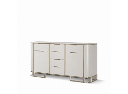 Sideboard Mobili in legno Italiani Design di lusso Bianco Comò Armadio Nuovo