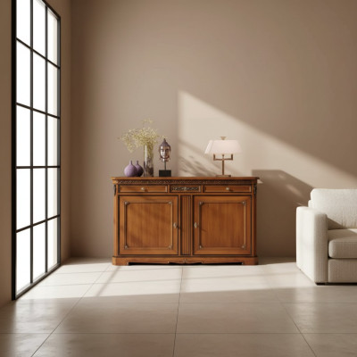 Sideboard Mobili italiani Massiccio Soggiorno Comò Armadio Legno Nuovo
