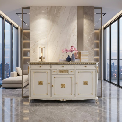Sala da soggiorno di lusso in legno Comò credenza Mobiletto armadio in legno