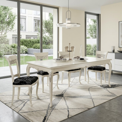 Set sala da pranzo Tavolo da pranzo 4 sedie Set tavolo Gruppo 5 pezzi Completo
