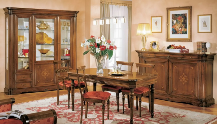 Tavolo da pranzo 4 sedie Set da pranzo Sideboard Tavolo Set Tavolo da pranzo 7 pezzi